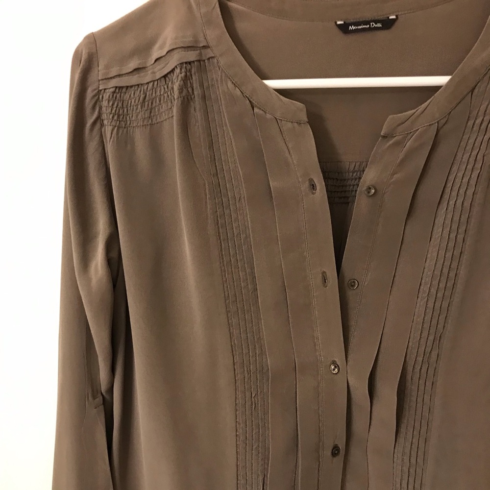 Massimo Dutti purple/gray dress. Silky. Size M